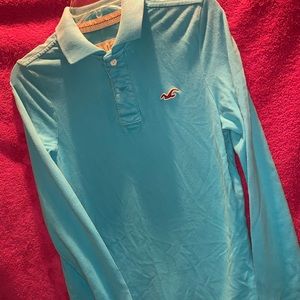 Turquoise Hollister Polo